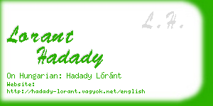 lorant hadady business card
