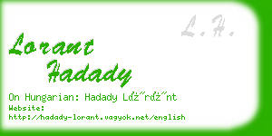 lorant hadady business card